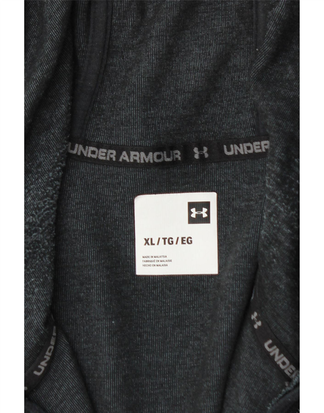 UNDER ARMOUR Pull à capuche zippé pour homme XL Gris Coton