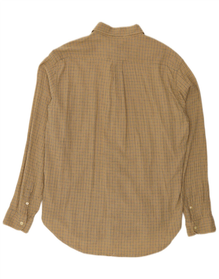 Calvin Klein Chemise Homme Grand Carreau Beige Coton