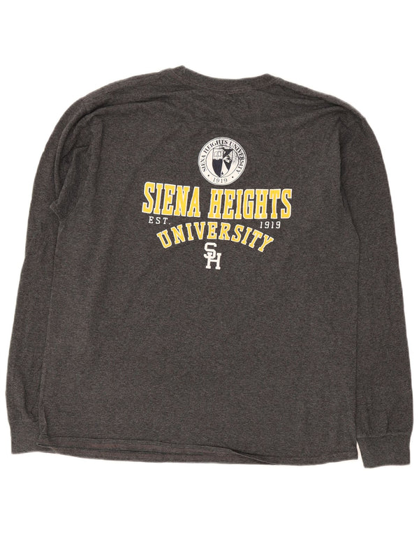 Champion Haut à manches longues pour homme Siena Heights University Graphic Gris Taille L
