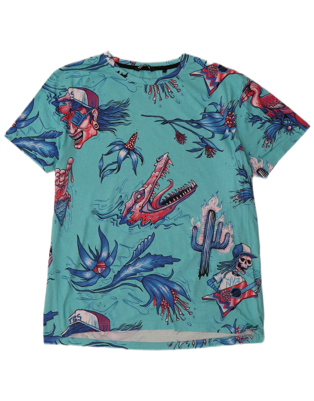 Cropp T-shirt graphique coupe régulière pour homme 2XL Turquoise