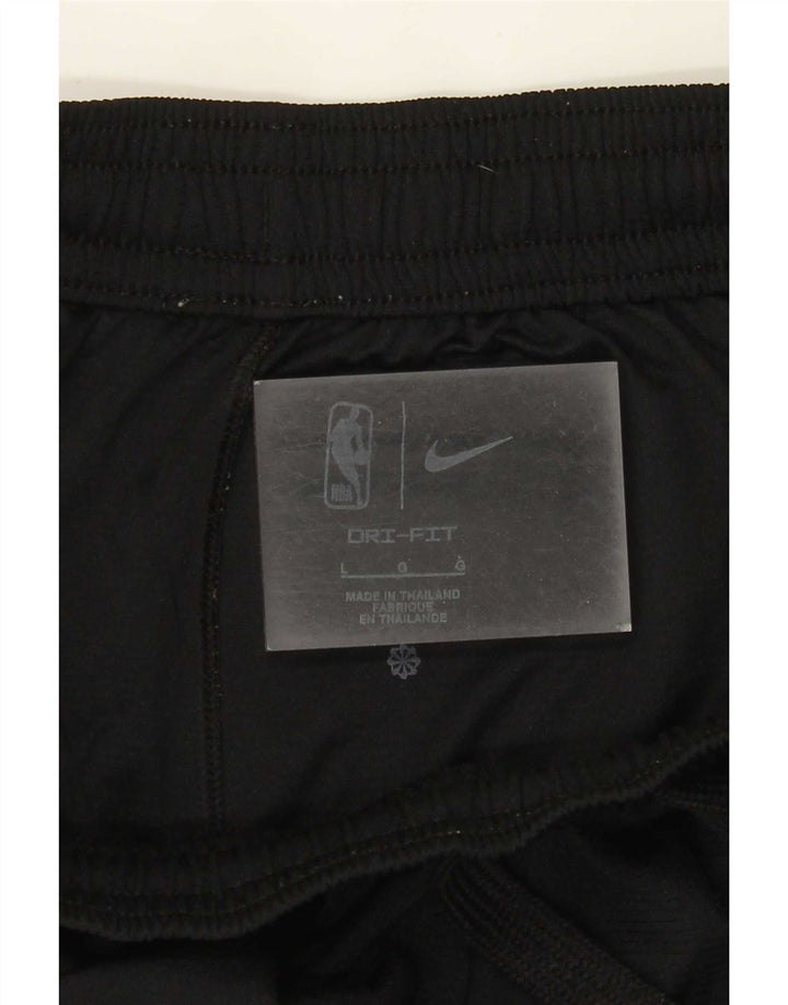 Nike Brooklyn Nets Short de sport pour homme Taille L Noir rayé