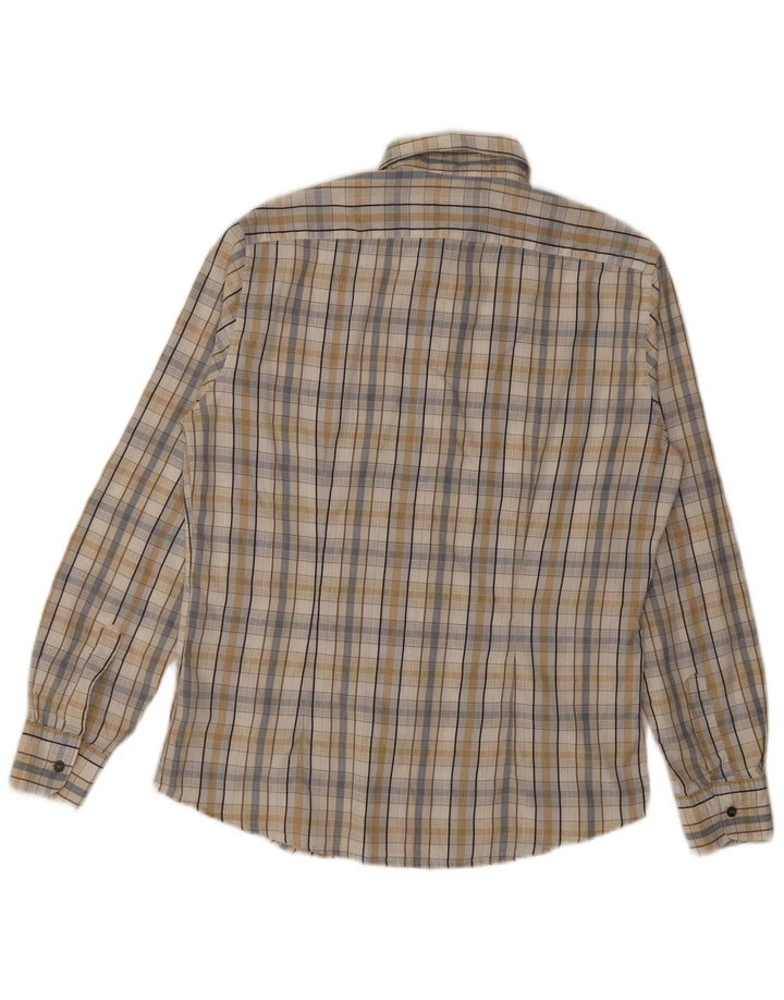 Trussardi Jeans Chemise Homme Grand Carreau Beige