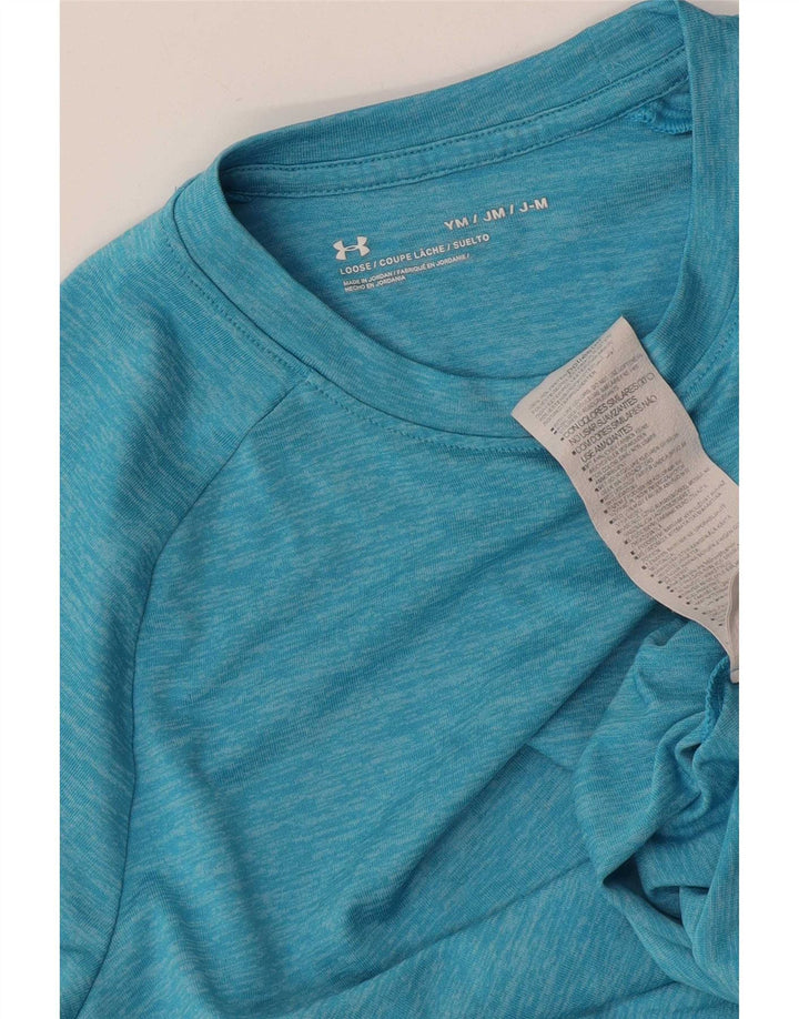 Under Armour T-Shirt Garçon 9-10 ans Bleu Moyen Moucheté Polyester