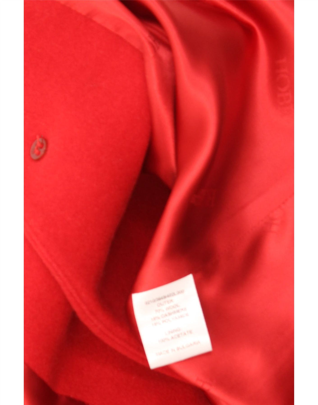 HOBBS Manteau Femme UK 12 Laine Rouge Moyen