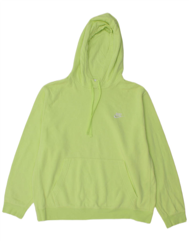 Nike Pull à capuche pour homme en coton vert Taille L