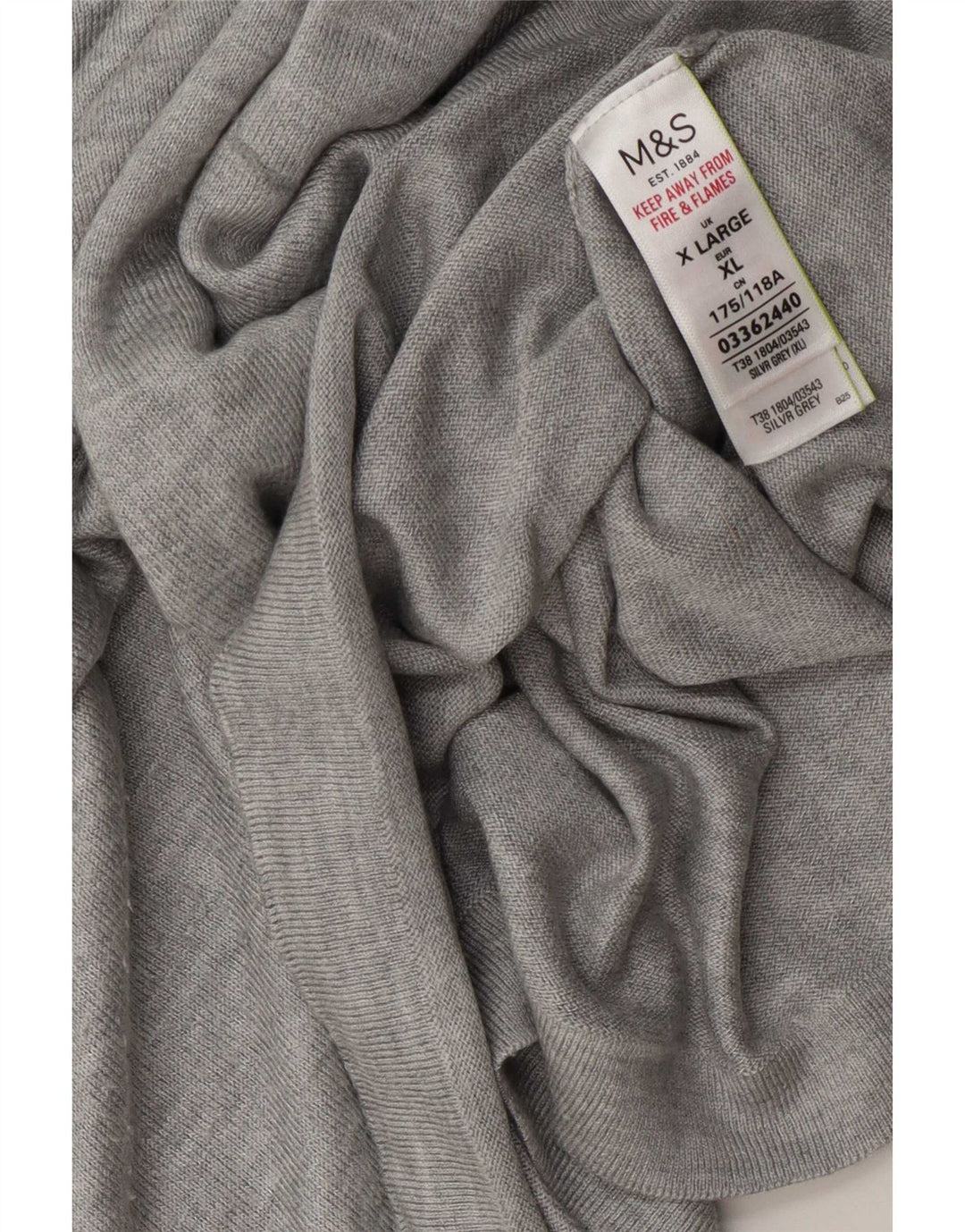Marks & Spencer Pull surdimensionné à col en V pour femme UK 18 XL Gris