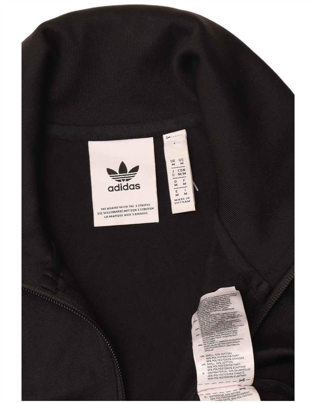 Adidas Veste de survêtement pour homme en coton noir moyen