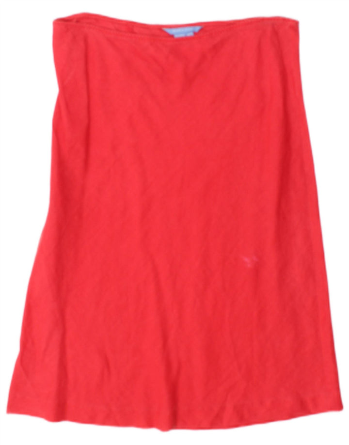 Zara Femme Jupe A-Line Medium W28 Rouge Ramie