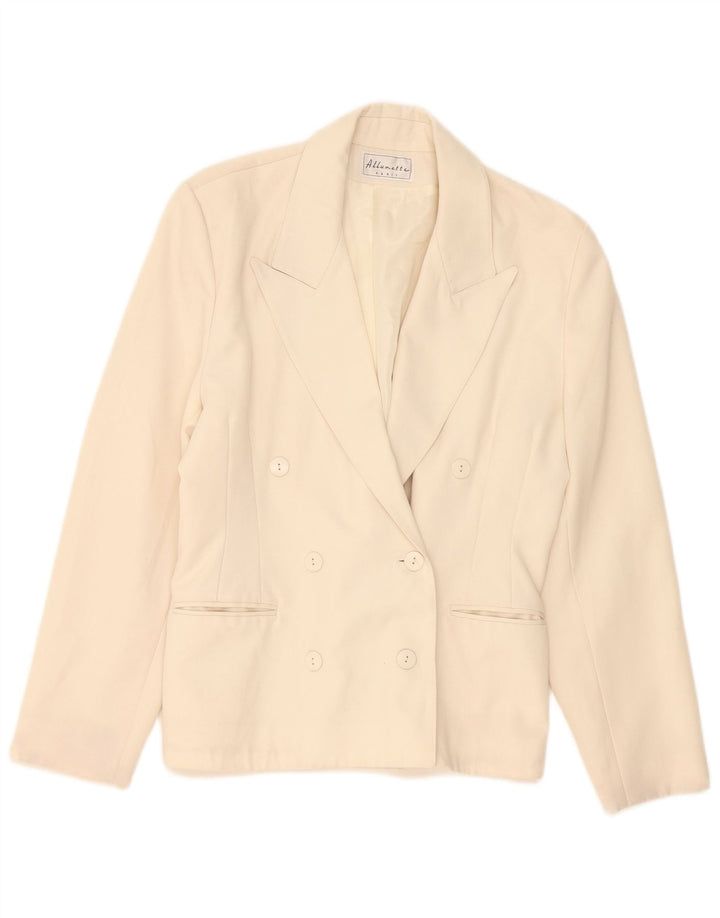 ALLUMETTE AC. Paris Veste Blazer Double Boutonnage Femme UK 12 Beige Moyen