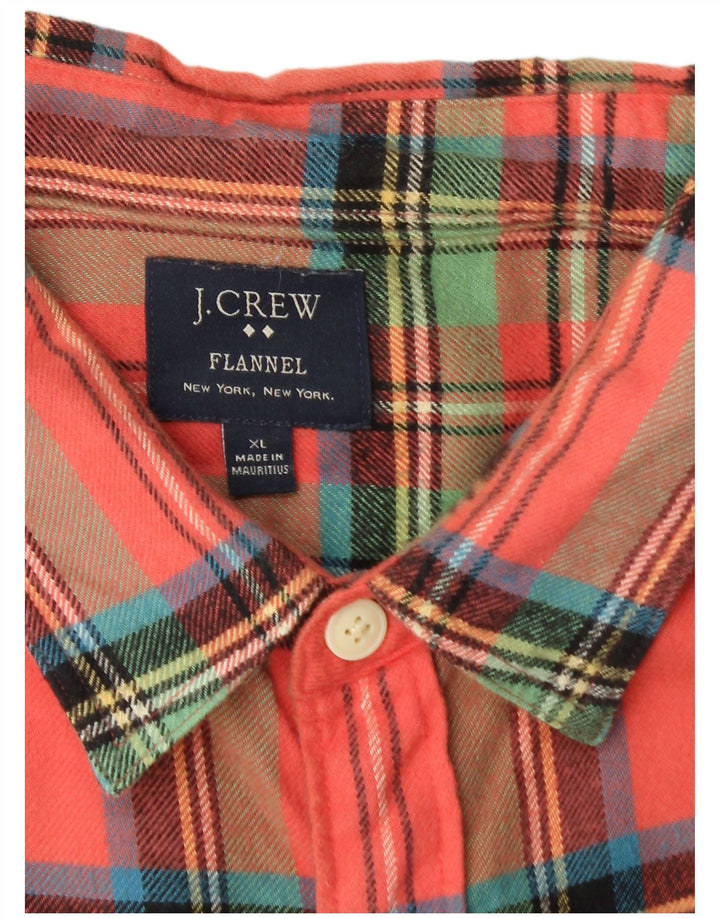 J. Crew Chemise en flanelle pour homme XL en coton à carreaux roses