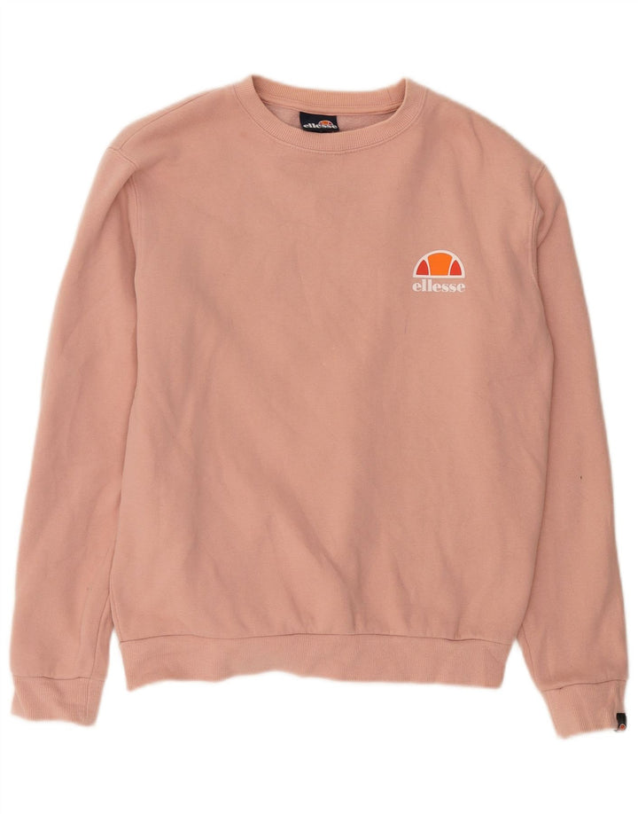 Ellesse Sweat-shirt surdimensionné pour femme UK 10 Petit coton rose