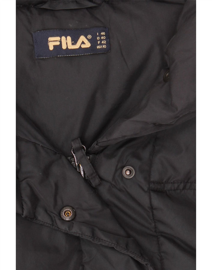 Fila Veste matelassée à capuche pour femme IT 46 Large Noir