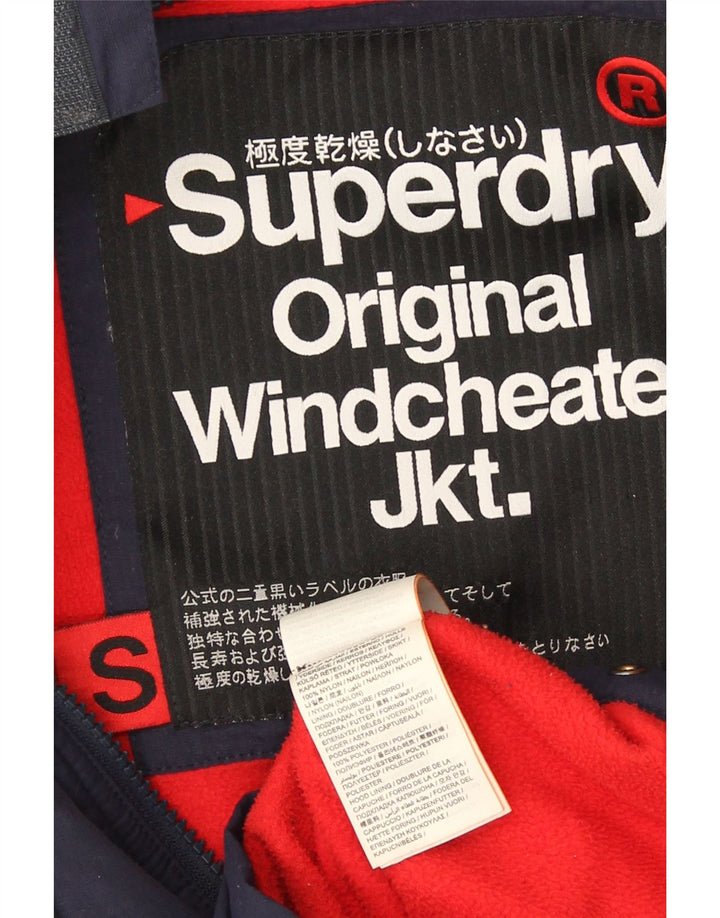 Superdry Veste coupe-vent graphique pour homme UK 36 Small Bleu marine