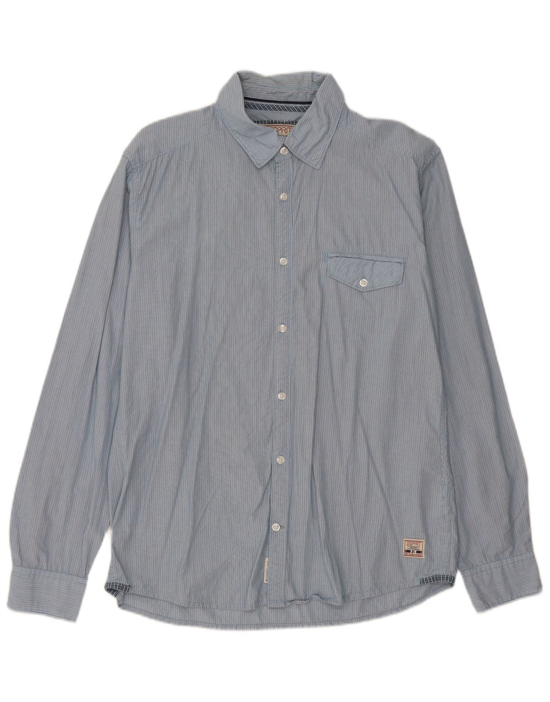 ESPRIT Chemise Slim Homme Grandes Rayures Bleues