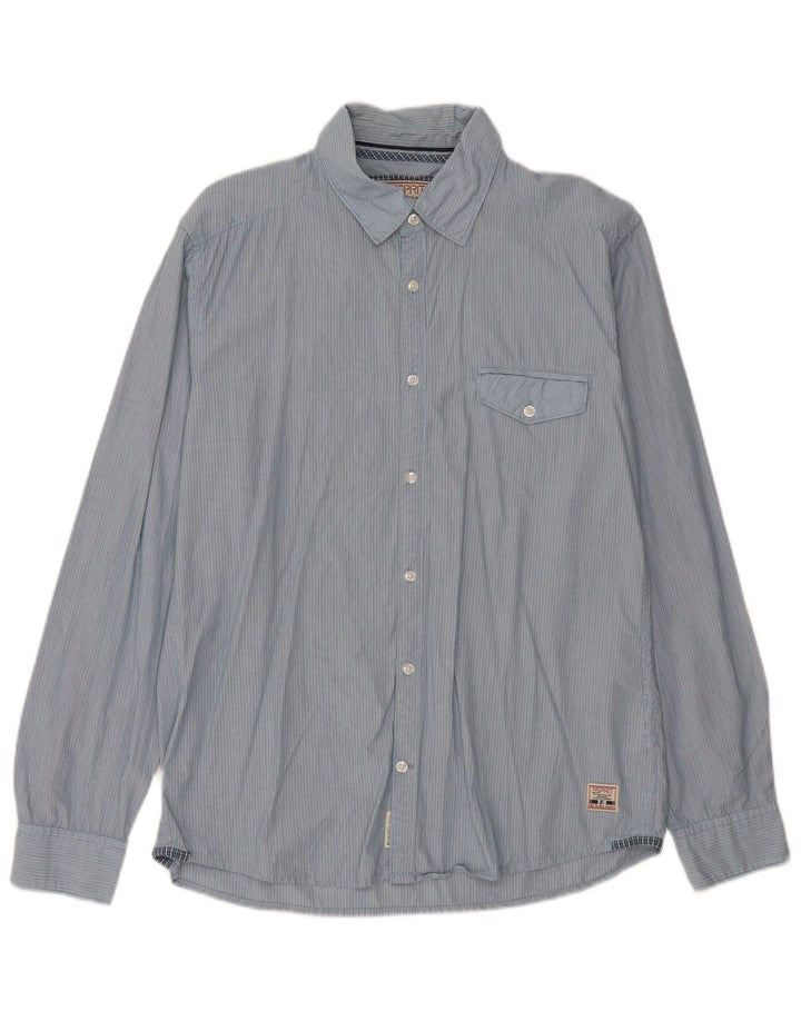 ESPRIT Chemise Slim Homme Grandes Rayures Bleues