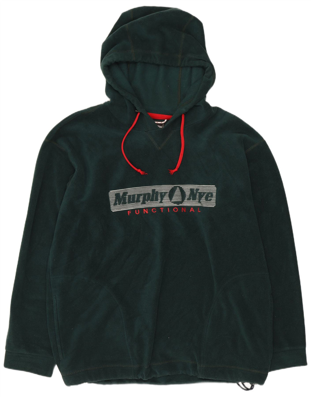 Murphy & Nye Pull à capuche en polaire graphique pour homme XL Vert Polyester