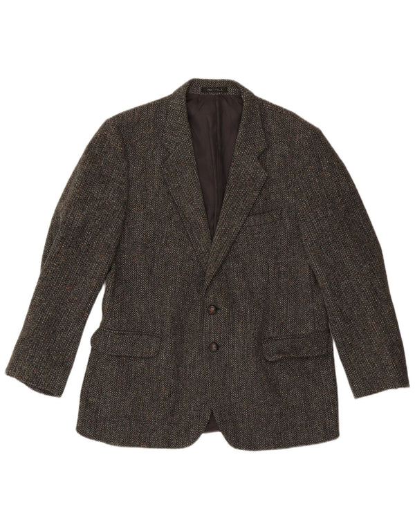 Harris Tweed Veste Blazer 2 Boutons pour Homme UK 42 XL Laine Grise Mouchetée