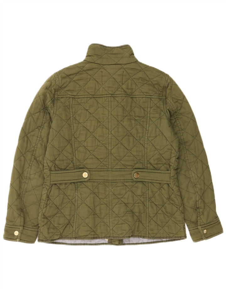 J. CREW Veste matelassée pour femme UK 10 Petit coton kaki
