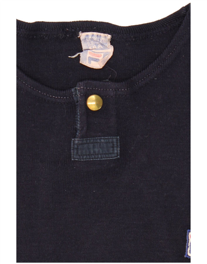FILA Pull Col Bateau Homme Petit Bleu Marine
