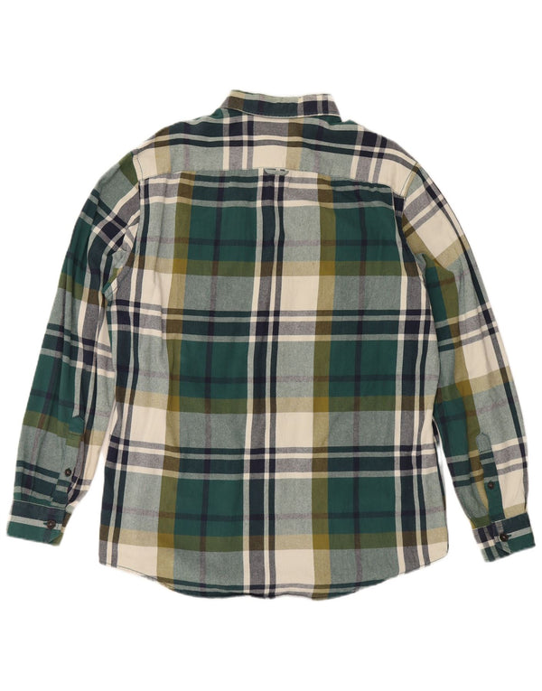 Jim Spencer Chemise Homme Taille 43/44 XL Vert Plaid Coton