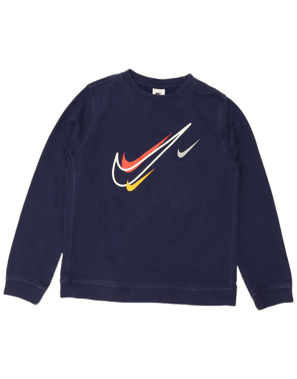 Nike Sweat-shirt graphique pour garçon 13-14 ans XL Bleu marine Coton