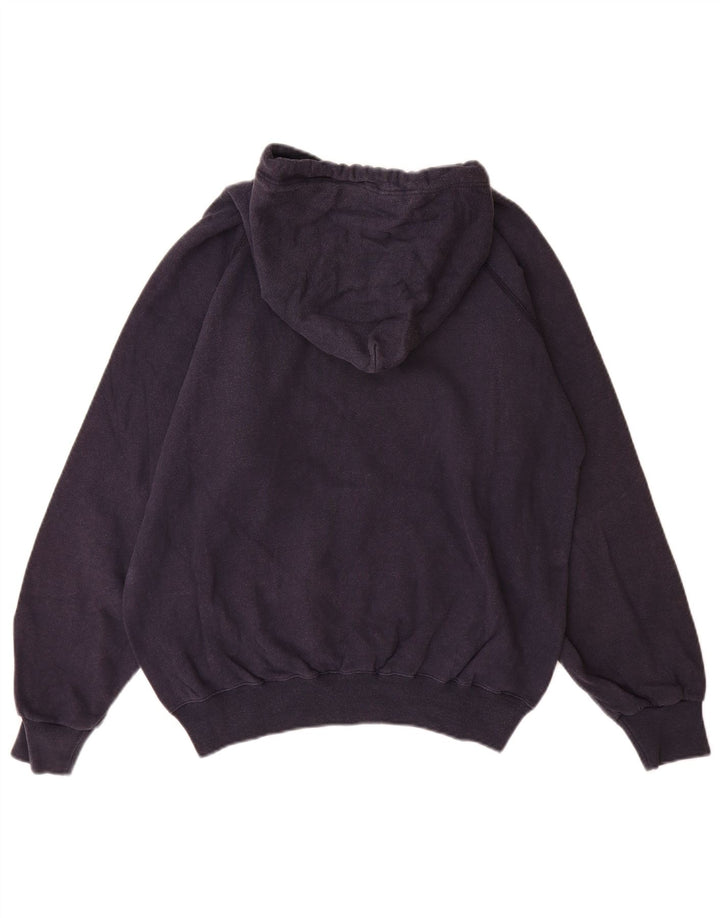 Champion Pull à Capuche Graphique Homme Bleu Marine Moyen Coton
