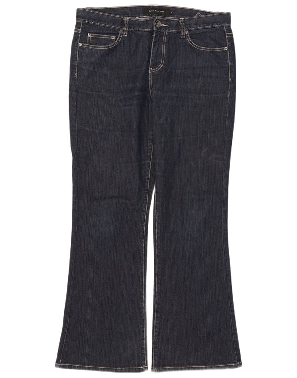 Calvin Klein Jean évasé pour femme US 10 Large W33 L29 Bleu marine Coton