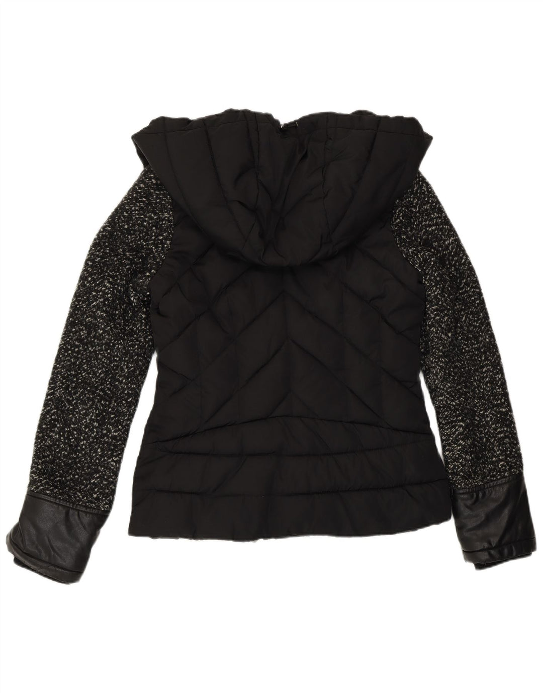 Pinko Veste matelassée à capuche pour femme UK 10 Small Noir Polyester