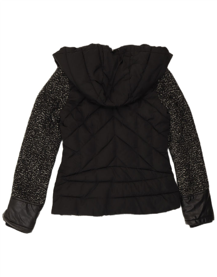 Pinko Veste matelassée à capuche pour femme UK 10 Small Noir Polyester