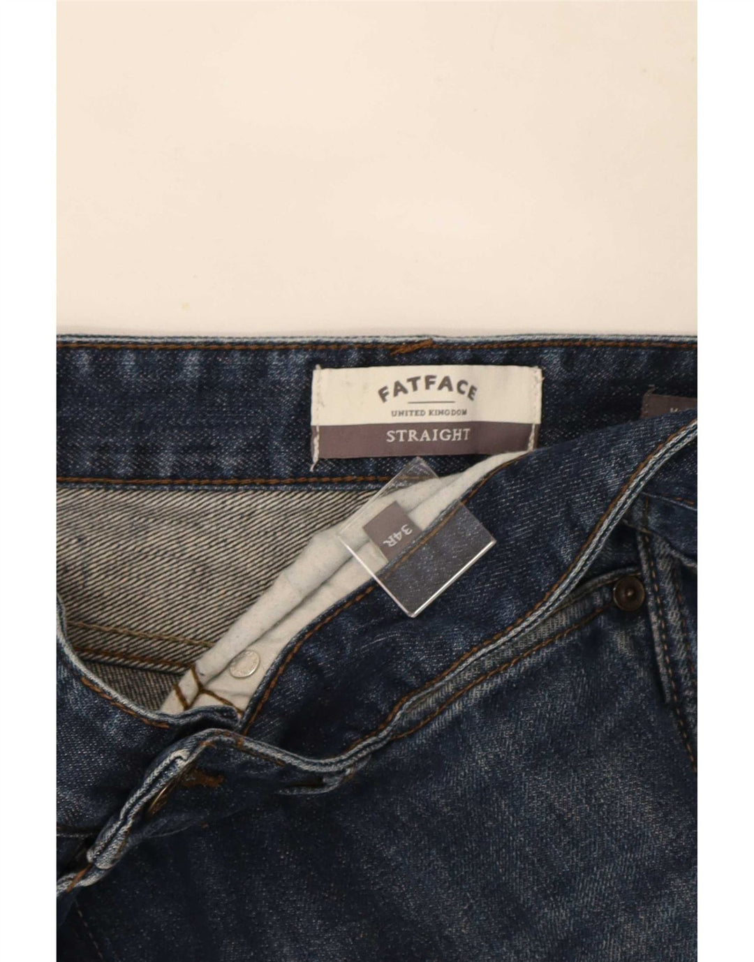 Fat Face Jean droit homme W34 L30 bleu coton