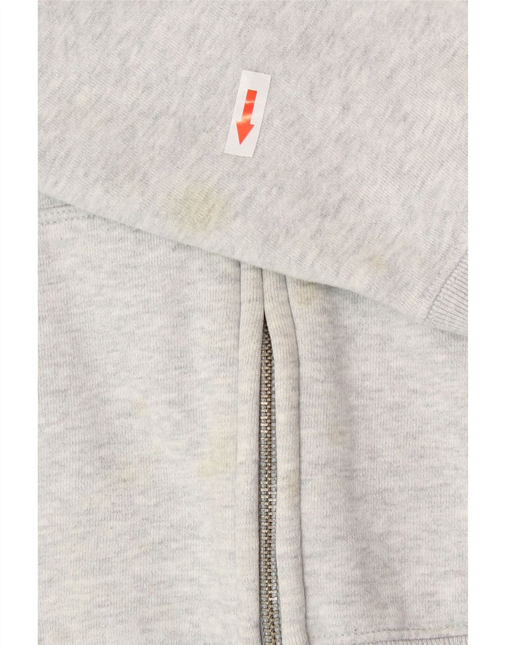 Gap Pull à capuche zippé graphique pour femme, grand coton gris