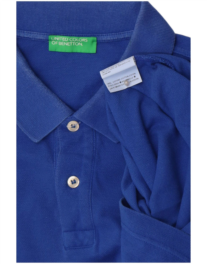 BENETTON Polo Homme Grand Bleu Coton