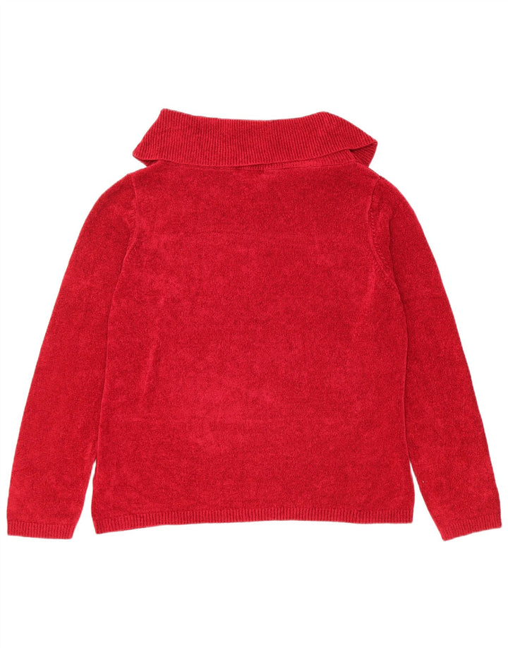 Marks & Spencer Pull col roulé pour femme UK 18 XL Viscose rouge