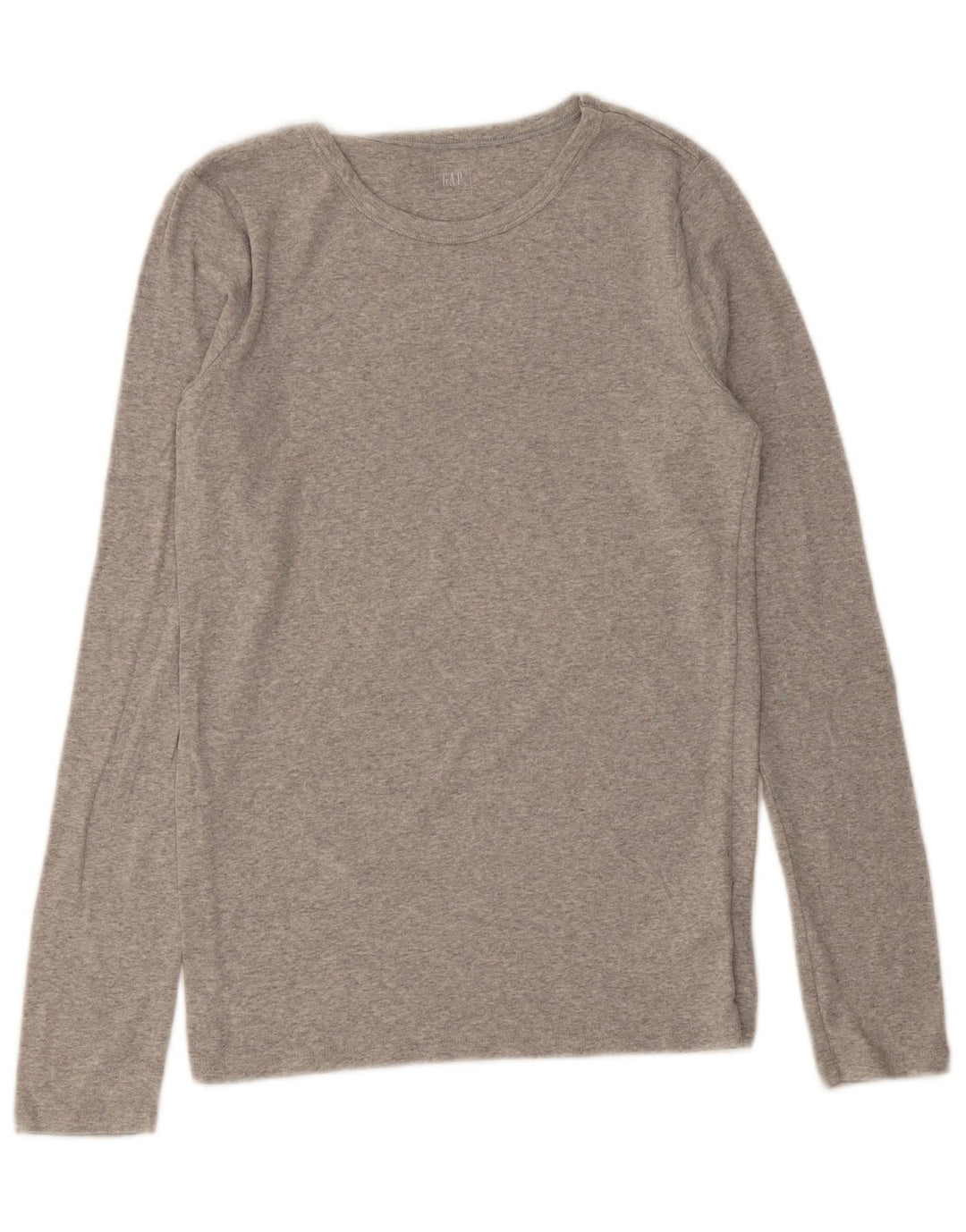 Gap Haut Femme Manches Longues UK 12 Gris Moyen Coton