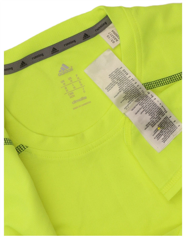 Adidas Homme Climalite T-Shirt Haut Jaune Moyen Polyester