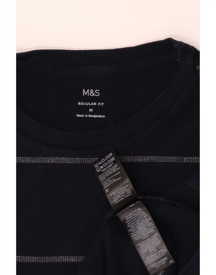 Marks & Spencer T-Shirt Regular Fit Homme Bleu Marine Rayé
