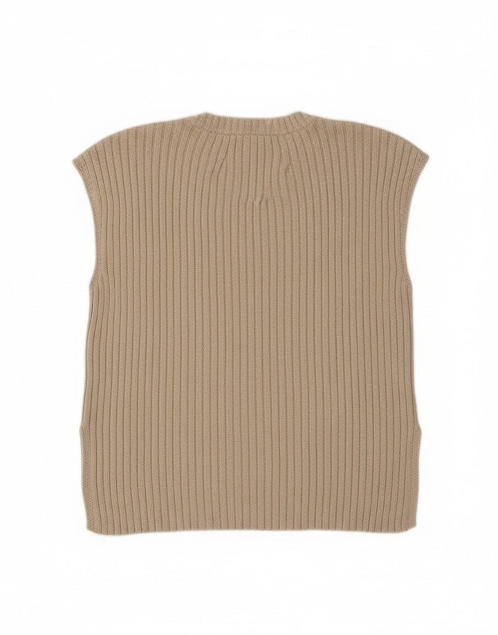 Zara Femme Débardeur UK 16 Large Beige Polyester