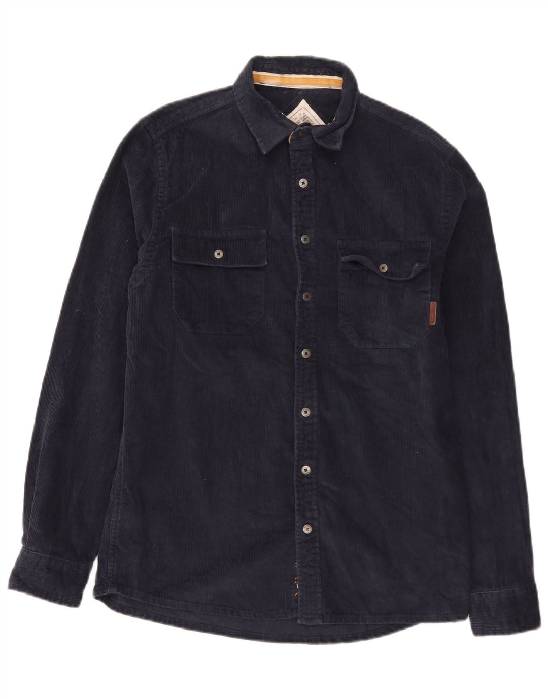 Saltrock Chemise en velours côtelé pour homme Petit coton bleu marine