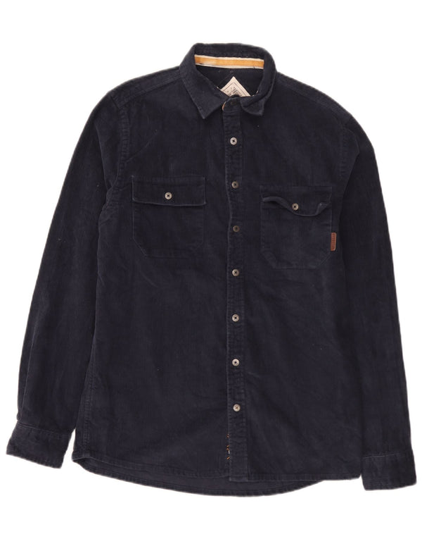 Saltrock Chemise en velours côtelé pour homme Petit coton bleu marine