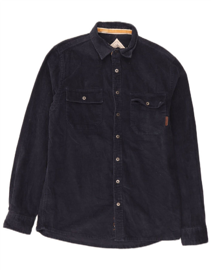 Saltrock Chemise en velours côtelé pour homme Petit coton bleu marine