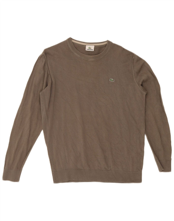 Lacoste Pull ras du cou pour homme Taille 5 Grand Kaki