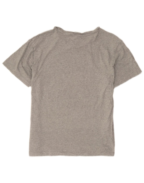 Polo Ralph Lauren T-shirt graphique pour femme UK 16 Large Gris Coton
