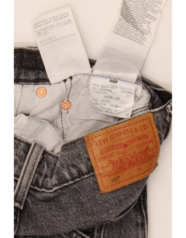 Levi's Jean Droit 501 Femme W29 L28 Gris Coton