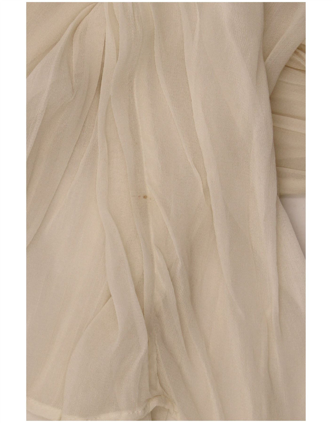 Zara Chemisier surdimensionné transparent à manches longues pour femme UK 10 Petit Beige