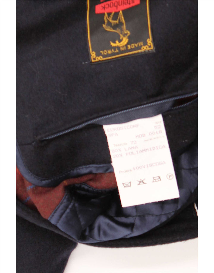 Steinbock Pardessus Homme IT 52 XL Bleu Marine Laine