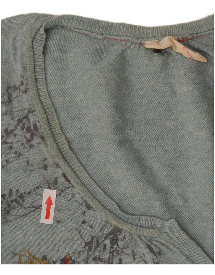 White Stuff Cardigan pour femme en viscose florale bleu moyen UK 42