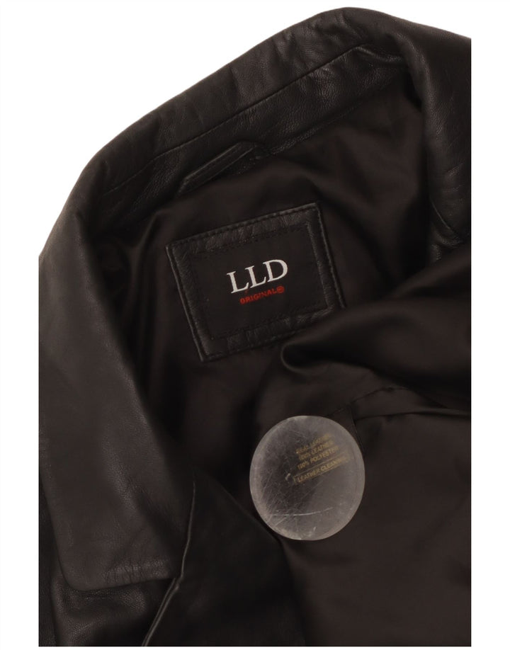 LLD Veste en cuir pour homme UK 38 Cuir noir moyen