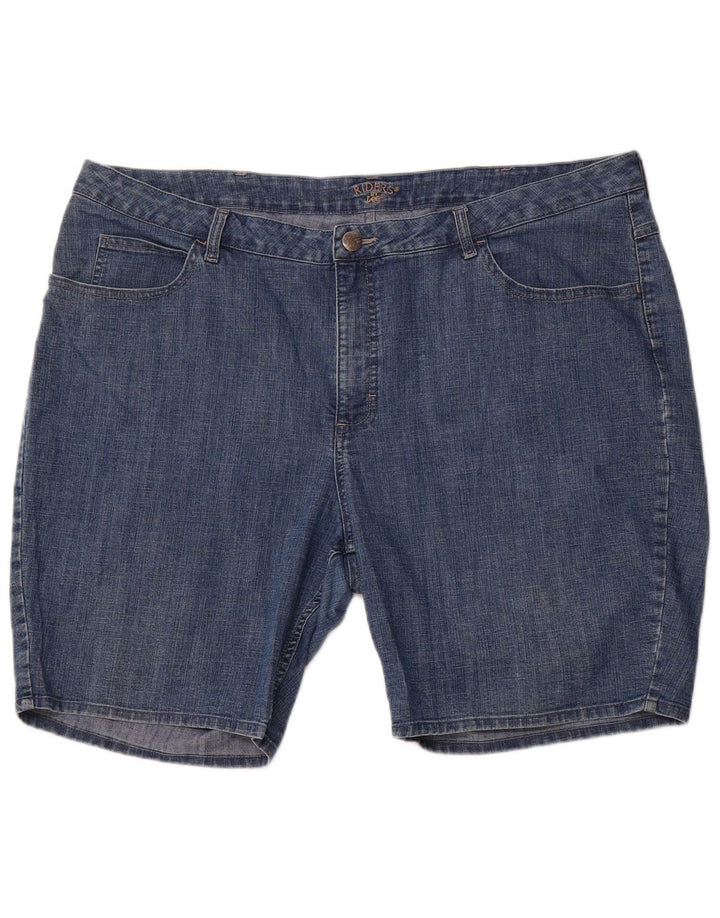 LEE Short en jean Riders pour femme US 24 4XL W44 Bleu Coton