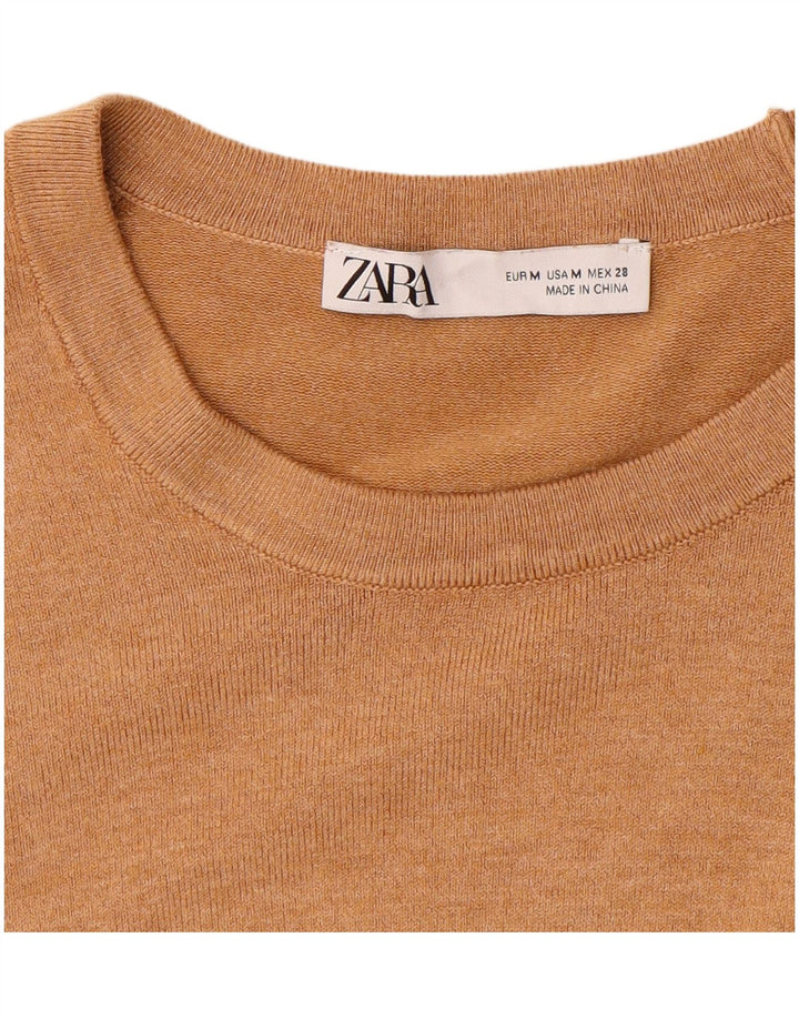 Zara Pull col bateau pour femme UK 12 Beige moyen