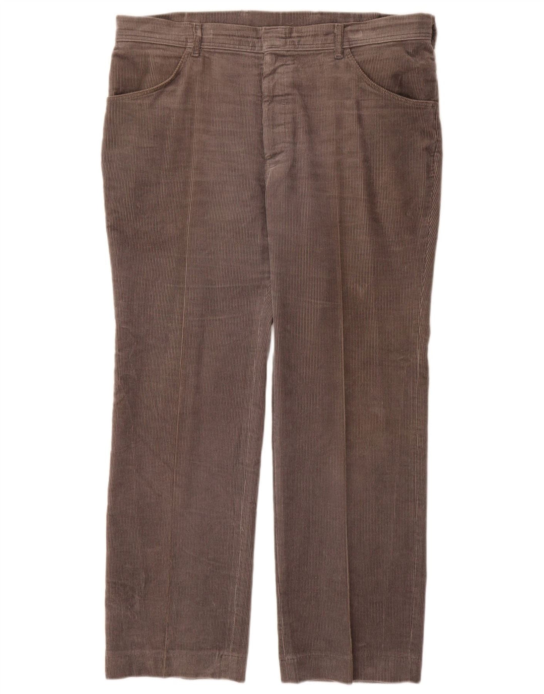 Farah Pantalon droit en velours côtelé pour homme W38 L29 Gris Coton